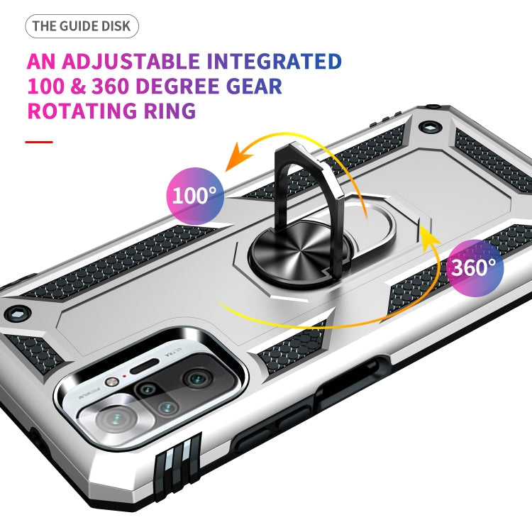 RING ARMOR Tvrdený kryt pre Xiaomi Redmi Note 10 Pro - sivý