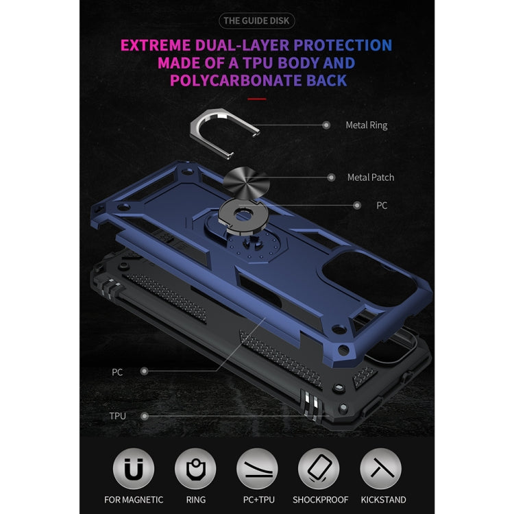 RING ARMOR Tvrdený kryt pre Xiaomi Redmi Note 10 Pro - modrý