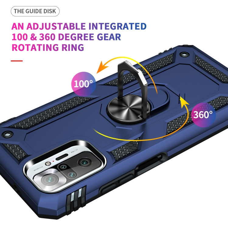 RING ARMOR Tvrdený kryt pre Xiaomi Redmi Note 10 Pro - modrý