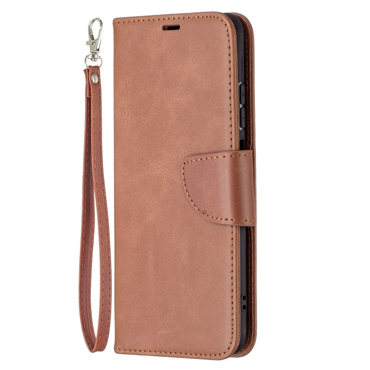 LAMBSKIN Knižkové puzdro pre Xiaomi Redmi Note 10 / Note 10S - hnedé