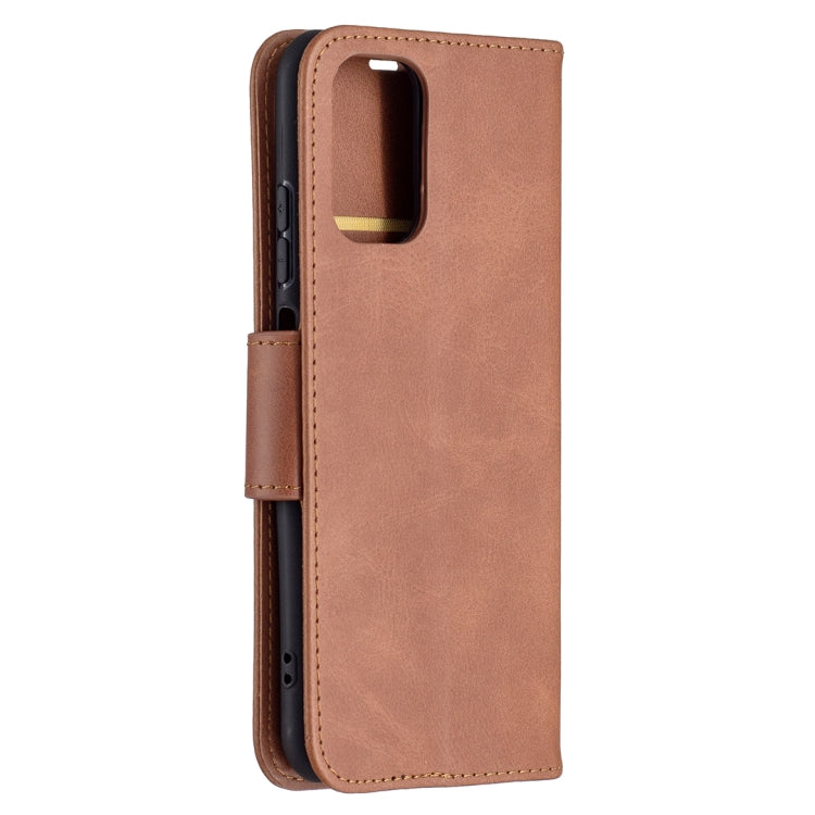 LAMBSKIN Knižkové puzdro pre Xiaomi Redmi Note 10 / Note 10S - hnedé
