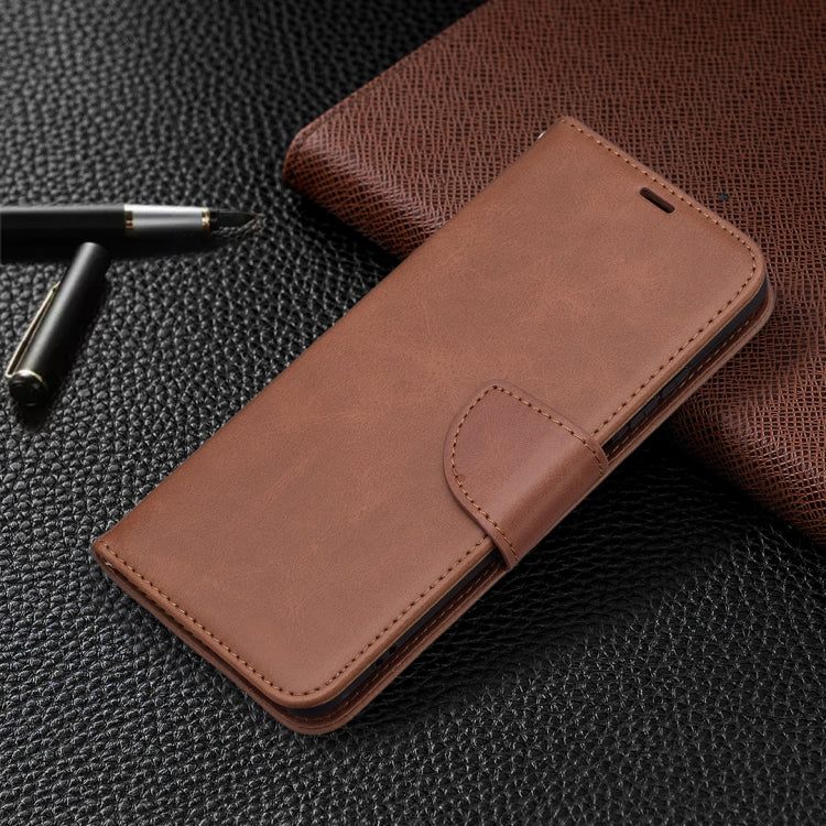 LAMBSKIN Knižkové puzdro pre Xiaomi Redmi Note 10 / Note 10S - hnedé