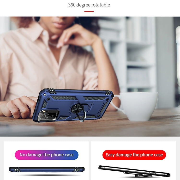 RING ARMOR Tvrdený kryt pre Xiaomi Redmi Note 10 / Note 10s - modrý