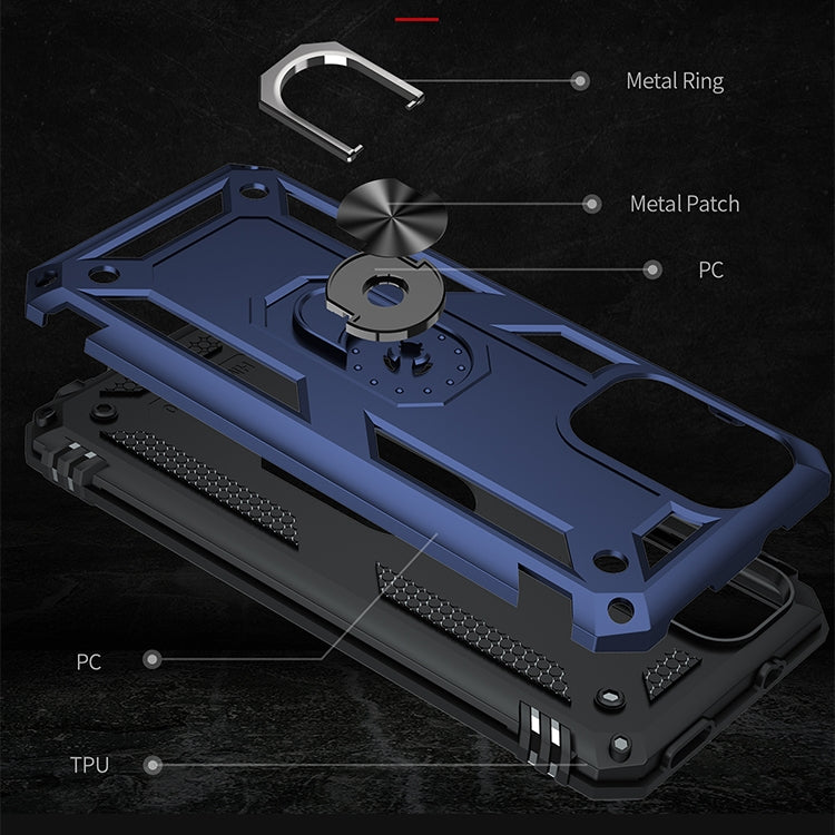 RING ARMOR Tvrdený kryt pre Xiaomi Redmi Note 10 / Note 10s - modrý