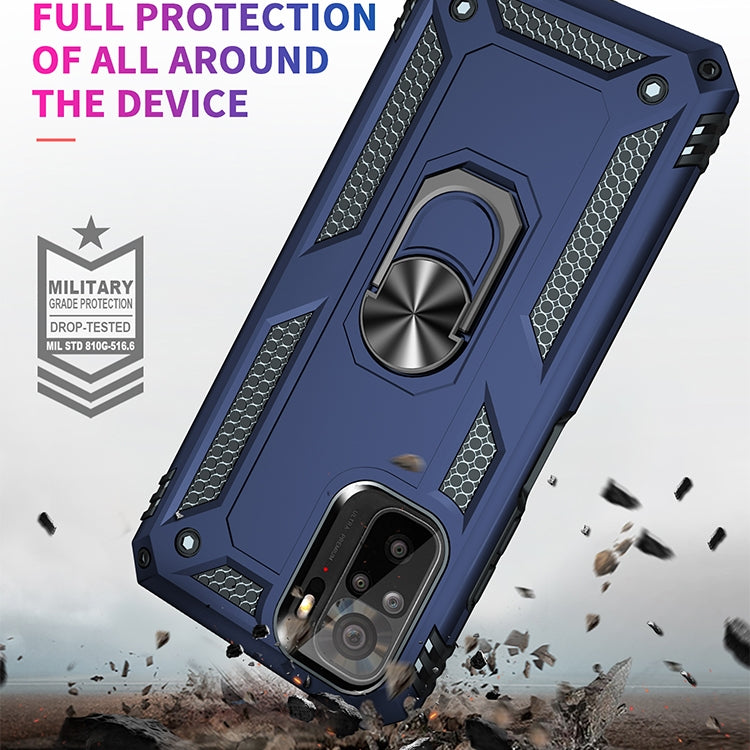RING ARMOR Tvrdený kryt pre Xiaomi Redmi Note 10 / Note 10s - modrý