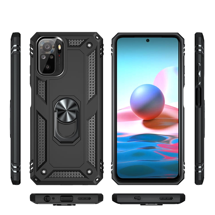 RING ARMOR Tvrdený kryt pre Xiaomi Redmi Note 10 / Note 10s - čierny