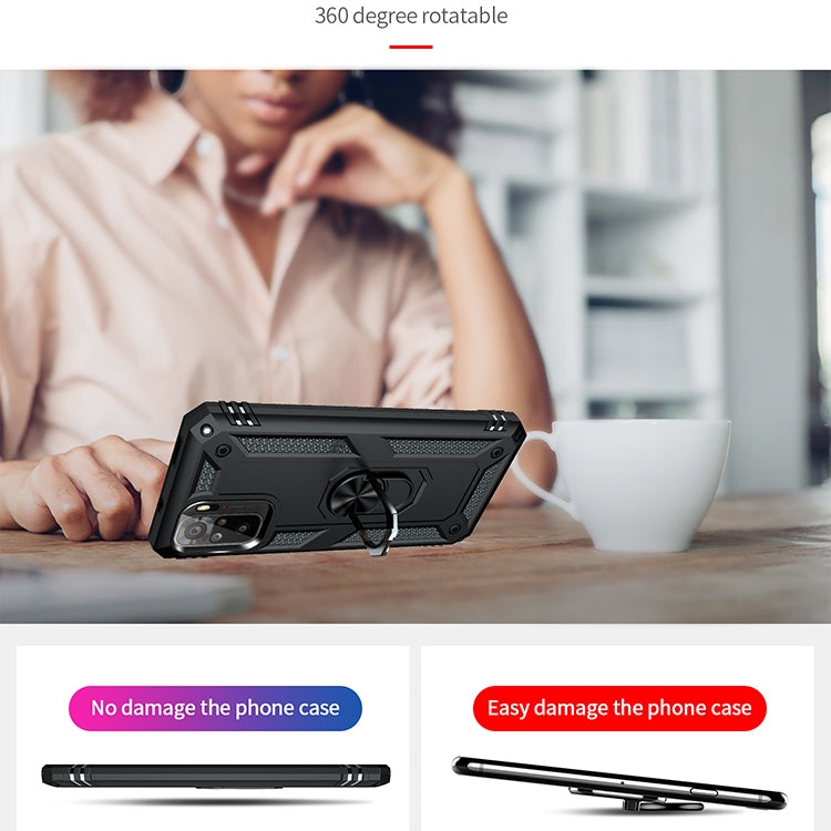 RING ARMOR Tvrdený kryt pre Xiaomi Redmi Note 10 / Note 10s - čierny