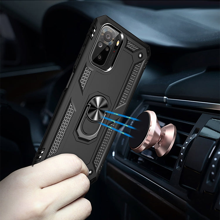 RING ARMOR Tvrdený kryt pre Xiaomi Redmi Note 10 / Note 10s - čierny