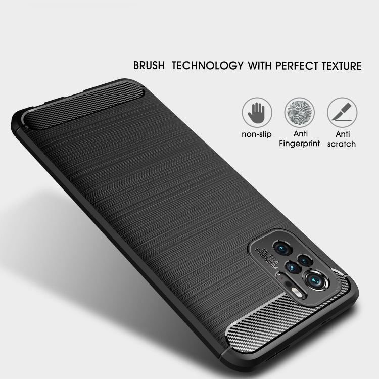 CARBON Zadný obal pre Xiaomi Redmi Note 10 / Note 10S - čierny
