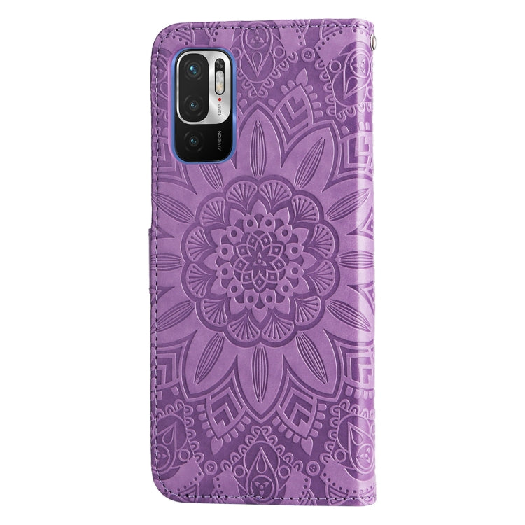 FLOWER Knižkové puzdro pre Xiaomi Redmi Note 10 5G - fialové