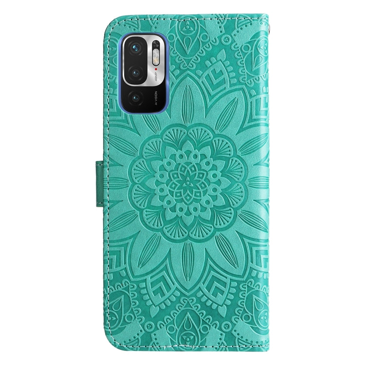 FLOWER Knižkové puzdro pre Xiaomi Redmi Note 10 5G - zelené