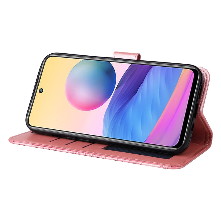 FLOWER Knižkové puzdro pre Xiaomi Redmi Note 10 5G - ružové