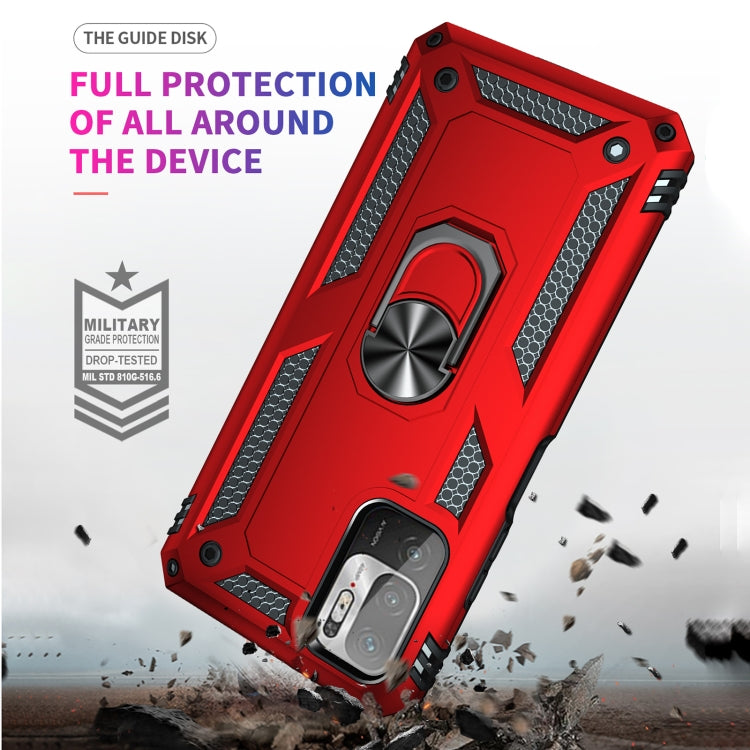 RING ARMOR Tvrdený kryt pre Xiaomi Redmi Note 10 5G - červený