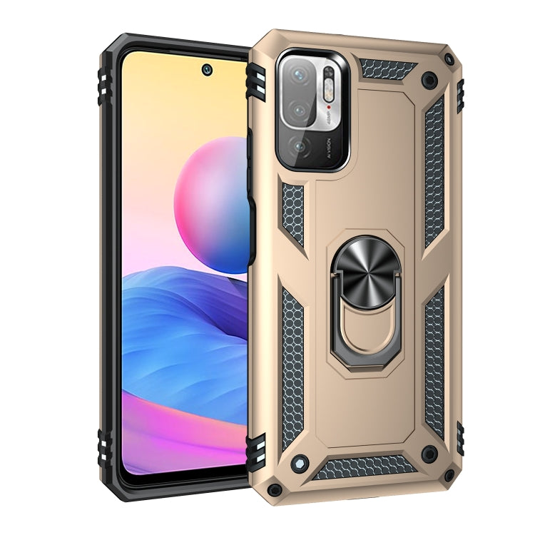 RING ARMOR Tvrdený kryt pre Xiaomi Redmi Note 10 5G - zlatý