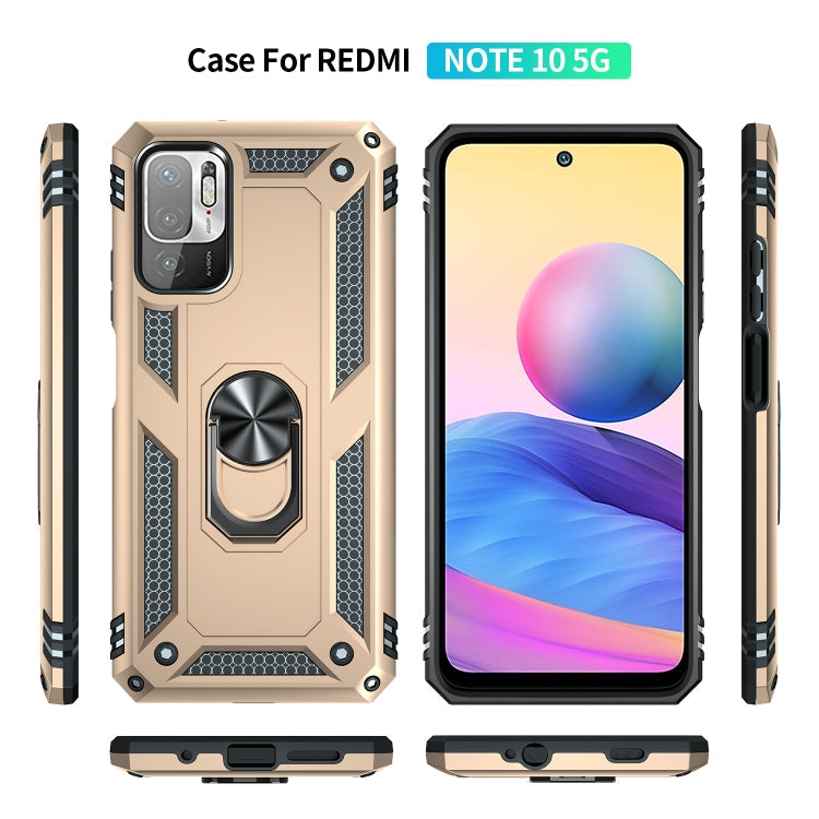 RING ARMOR Tvrdený kryt pre Xiaomi Redmi Note 10 5G - zlatý