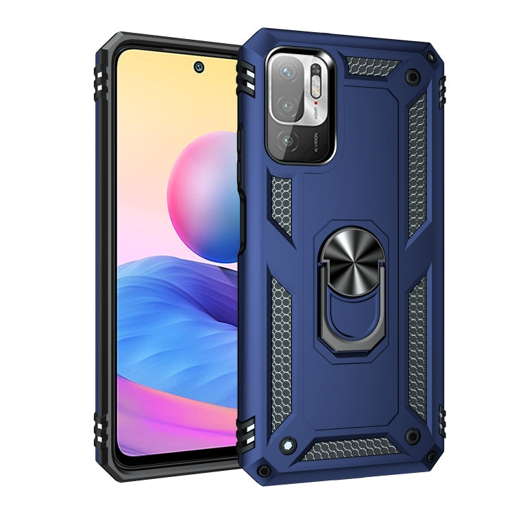 RING ARMOR Tvrdený kryt pre Xiaomi Redmi Note 10 5G - modrý