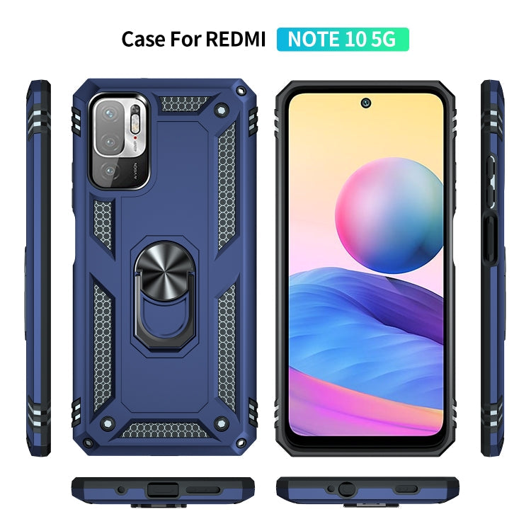 RING ARMOR Tvrdený kryt pre Xiaomi Redmi Note 10 5G - modrý