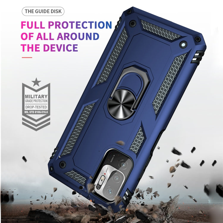 RING ARMOR Tvrdený kryt pre Xiaomi Redmi Note 10 5G - modrý