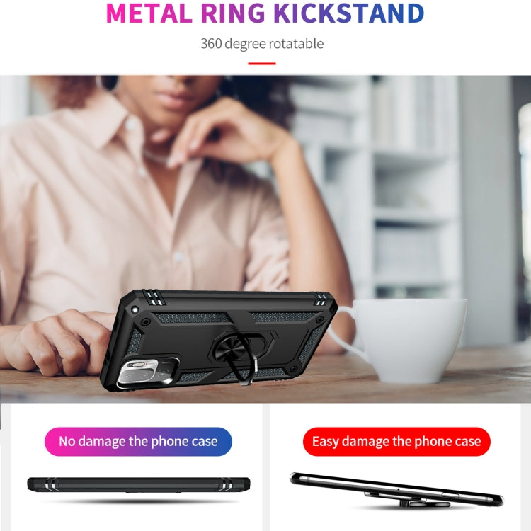 RING ARMOR Tvrdený kryt pre Xiaomi Redmi Note 10 5G - čierny