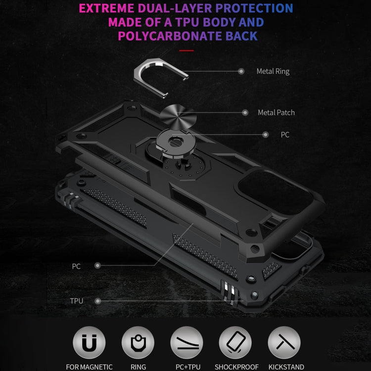 RING ARMOR Tvrdený kryt pre Xiaomi Redmi Note 10 5G - čierny