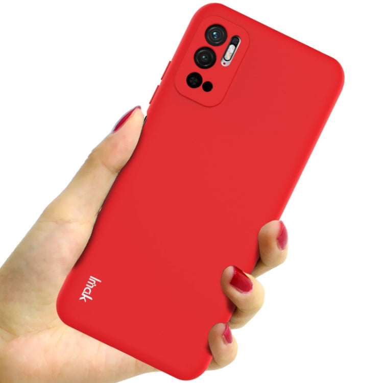 MATT Silikónový obal pre Xiaomi Redmi Note 10 5G - červený