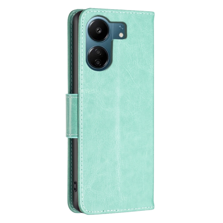 BUTTERFLY Knižkové puzdro pre Xiaomi Redmi 13C - zelené