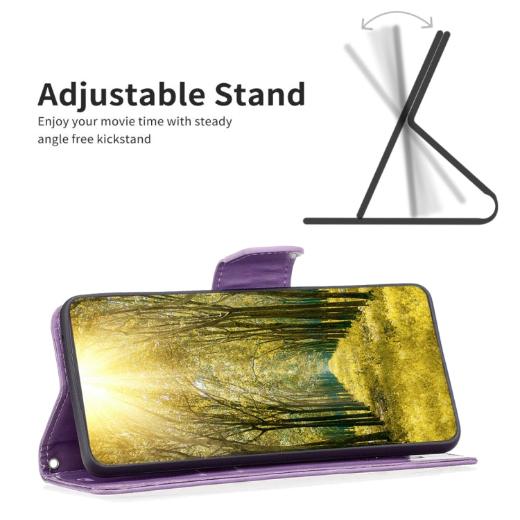 BUTTERFLY Knižkové puzdro pre Xiaomi Redmi 13C - fialové