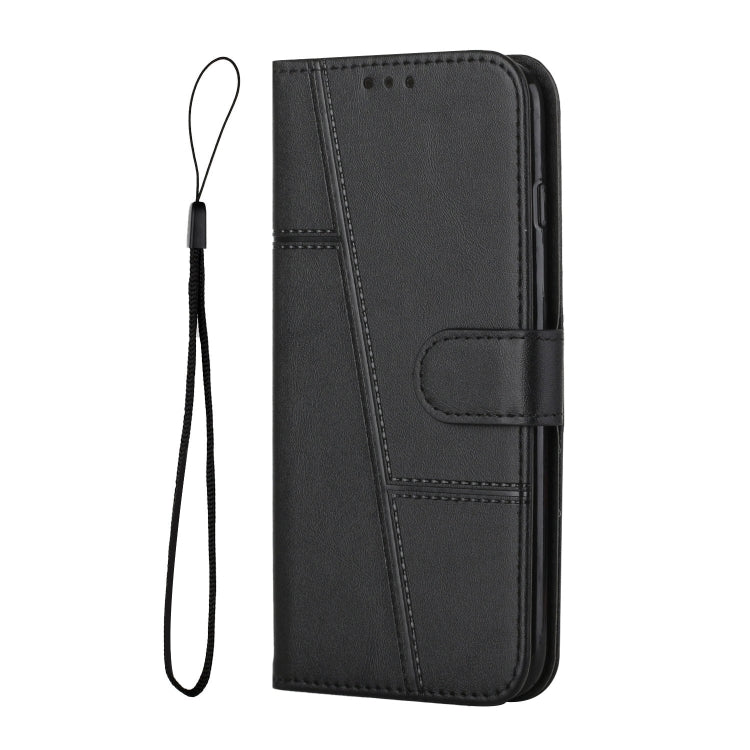 STITCHING Knižkové puzdro pre Xiaomi Redmi 13C - čierne