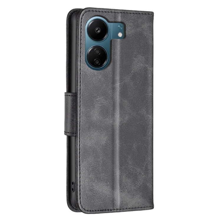 LAMBSKIN Knižkové puzdro pre Xiaomi Redmi 13C - čierne