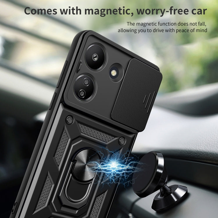 SLIDING ARMOR Tvrdený kryt pre Xiaomi Redmi 13C - modrý