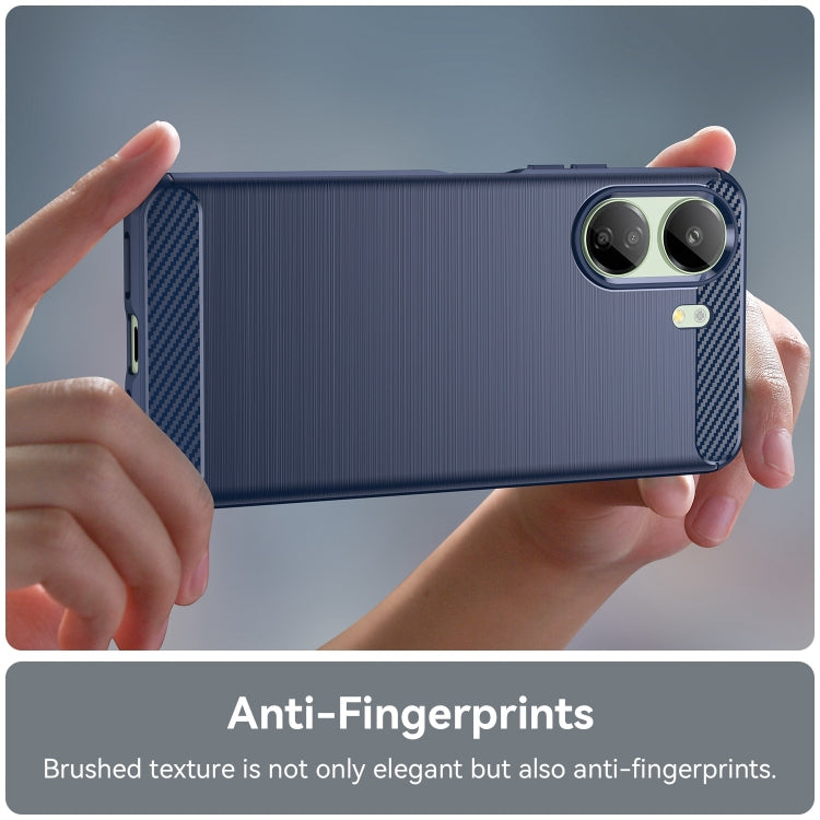 CARBON Zadný obal pre Xiaomi Redmi 13C - modrý