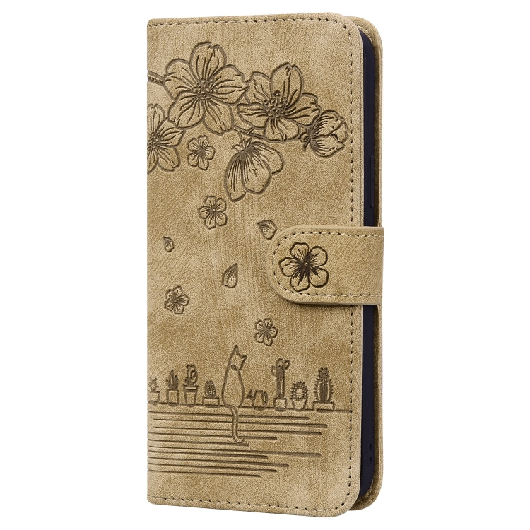 FLOWER Knižkové puzdro pre Xiaomi Mi 11 Lite / Mi 11 Lite 5G - hnedé