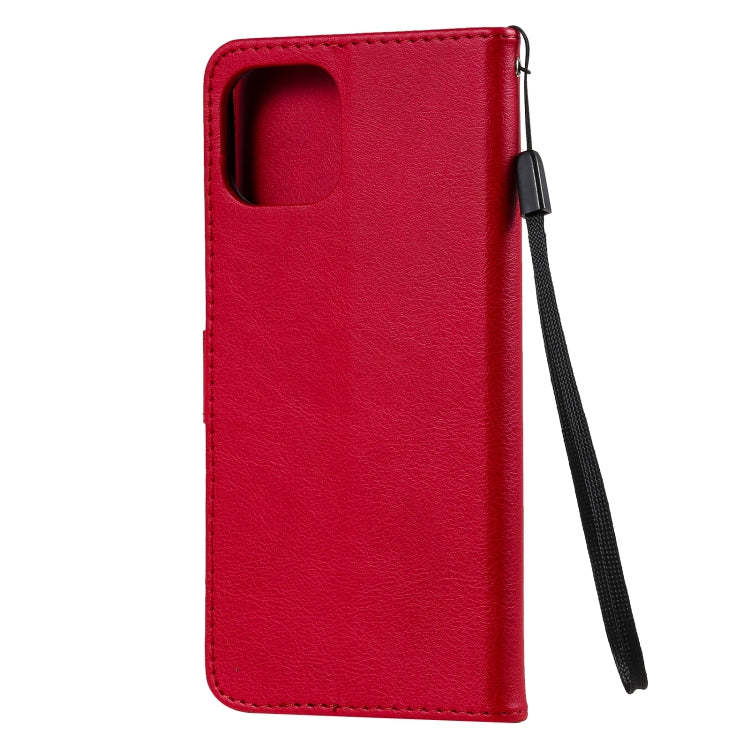SOLID Knižkové puzdro pre Xiaomi Mi 11 Lite / Mi 11 Lite 5G - červené