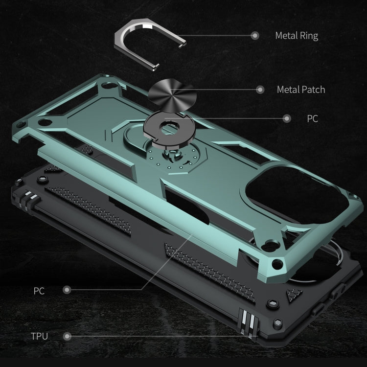 RING ARMOR Tvrdený kryt pre Xiaomi Mi 11 Lite / Mi 11 Lite 5G - zelený