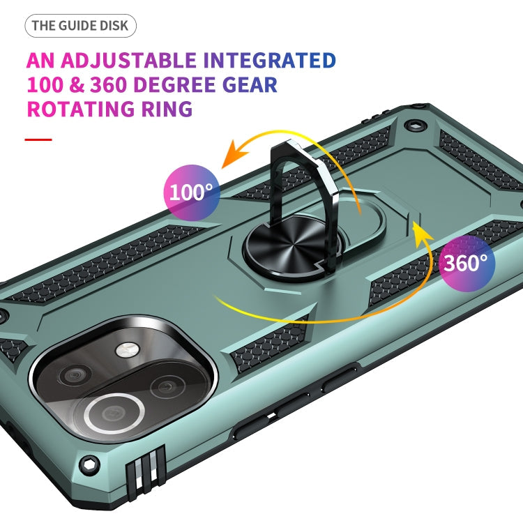 RING ARMOR Tvrdený kryt pre Xiaomi Mi 11 Lite / Mi 11 Lite 5G - zelený