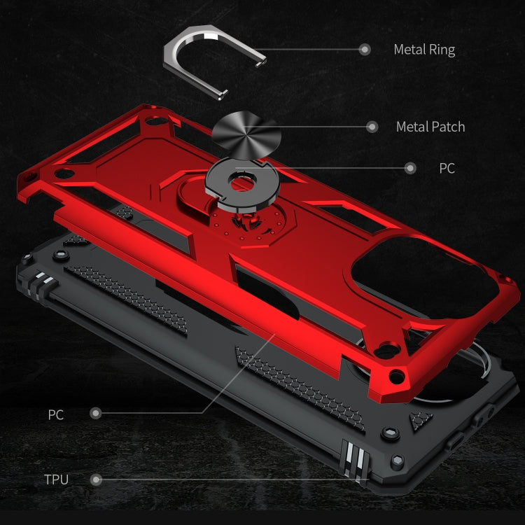 RING ARMOR Tvrdený kryt pre Xiaomi Mi 11 Lite / Mi 11 Lite 5G - červený