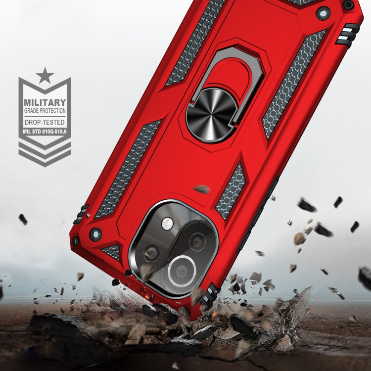 RING ARMOR Tvrdený kryt pre Xiaomi Mi 11 Lite / Mi 11 Lite 5G - červený
