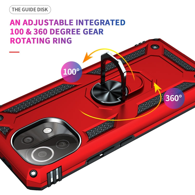 RING ARMOR Tvrdený kryt pre Xiaomi Mi 11 Lite / Mi 11 Lite 5G - červený