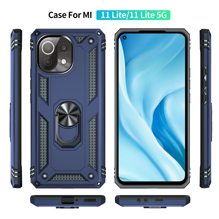 RING ARMOR Tvrdený kryt pre Xiaomi Mi 11 Lite / Mi 11 Lite 5G - modrý