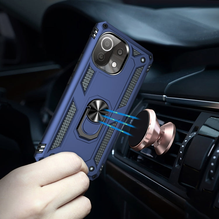 RING ARMOR Tvrdený kryt pre Xiaomi Mi 11 Lite / Mi 11 Lite 5G - modrý