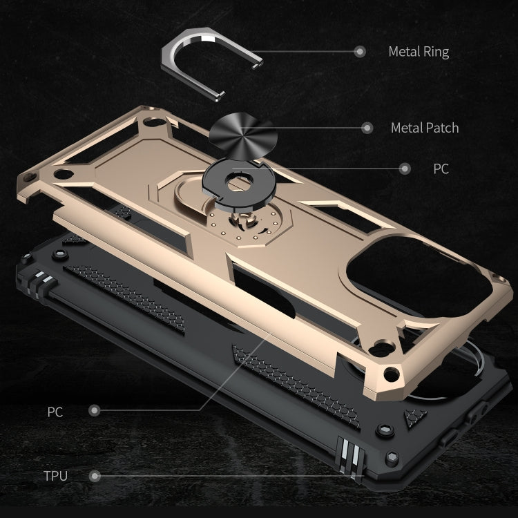 RING ARMOR Tvrdený kryt pre Xiaomi Mi 11 Lite / Mi 11 Lite 5G - zlatý