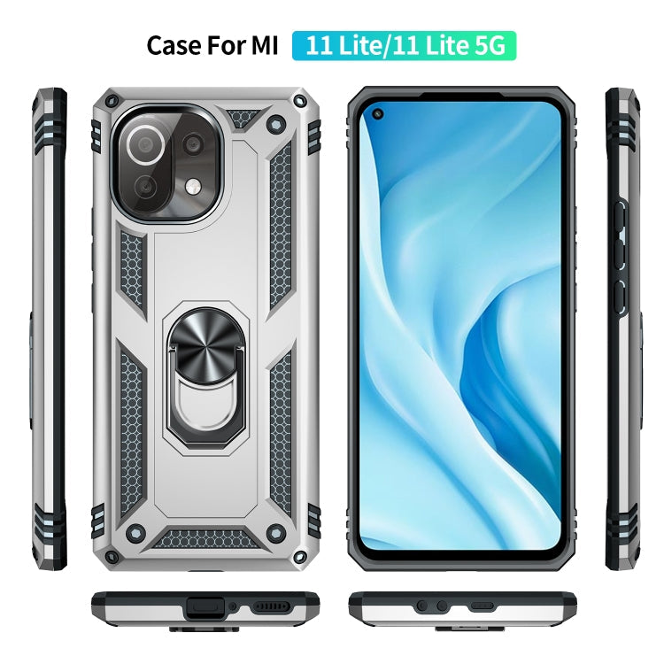 RING ARMOR Tvrdený kryt pre Xiaomi Mi 11 Lite / Mi 11 Lite 5G - sivý