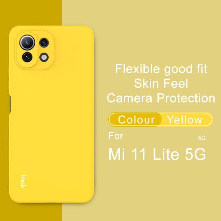 MATT Silikónový obal pre Xiaomi Mi 11 Lite / Mi 11 Lite 5G - žltý