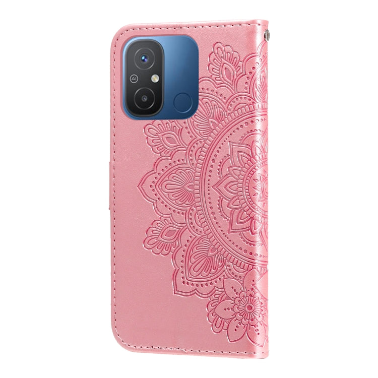 FLOWER Knižkové puzdro pre Xiaomi Redmi 12C - ružové