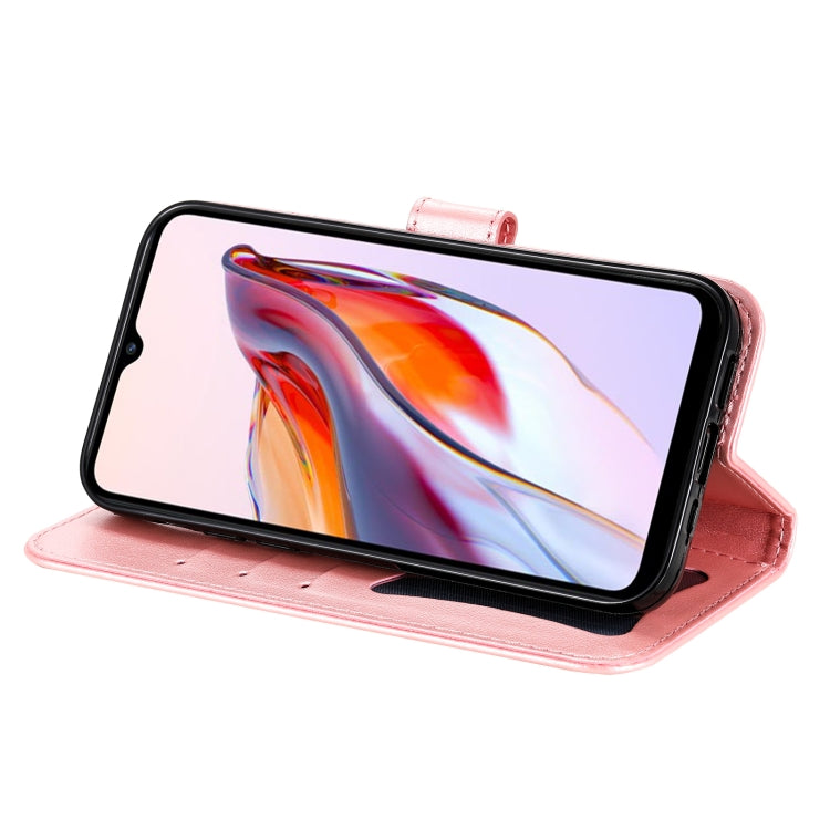 FLOWER Knižkové puzdro pre Xiaomi Redmi 12C - ružové
