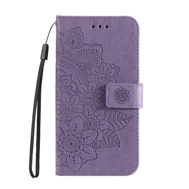 FLOWER Knižkové puzdro pre Xiaomi Redmi 12C - fialové