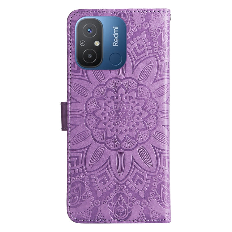 SUNFLOWER Knižkové puzdro pre Xiaomi Redmi 12C - fialové