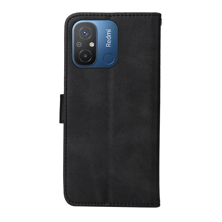 CALF Knižkové puzdro pre Xiaomi Redmi 12C - čierne