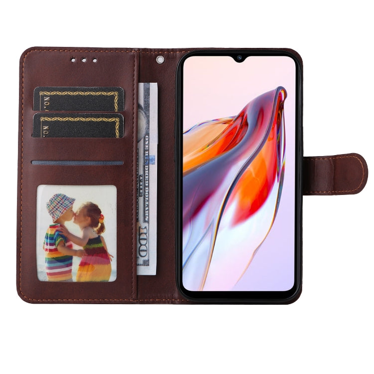 CALF Knižkové puzdro pre Xiaomi Redmi 12C - tmavo hnedé