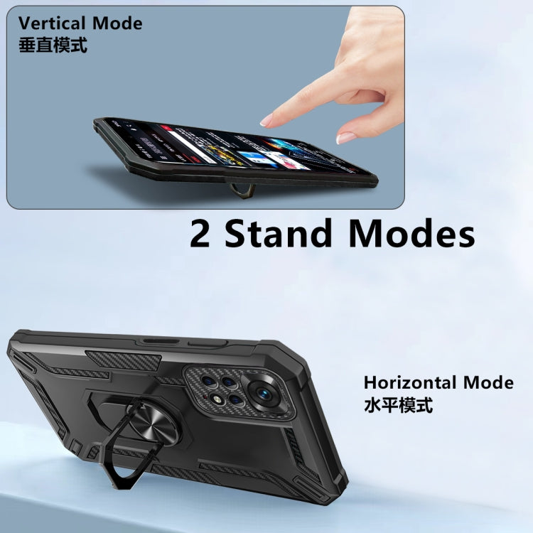 WARSHIP ARMOR Tvrdený kryt pre Xiaomi Redmi Note 11 / Note 11S - červený